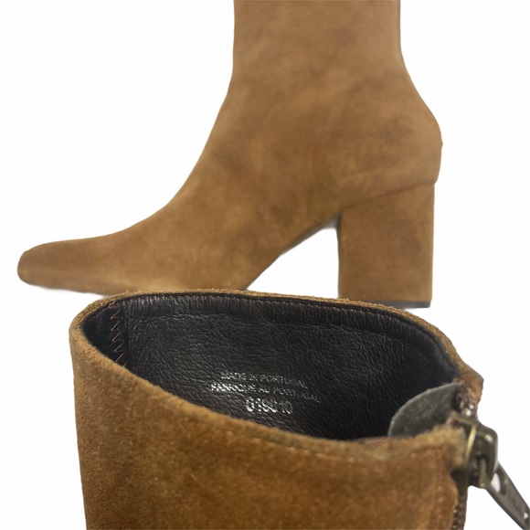 Free People | Suede Block Heel Ankle Boots Size 38 - Picture 7 of 13